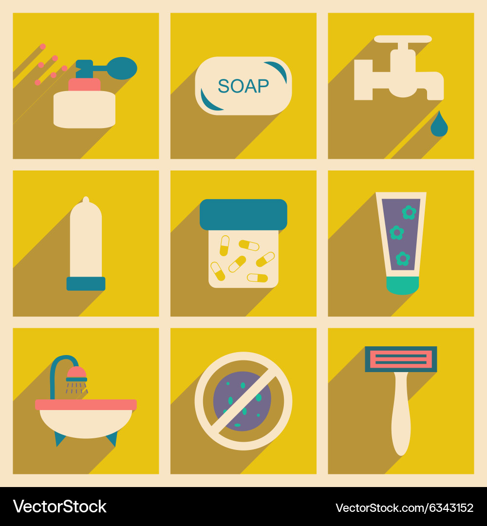 Flat with shadow concept and mobile application Vector Image