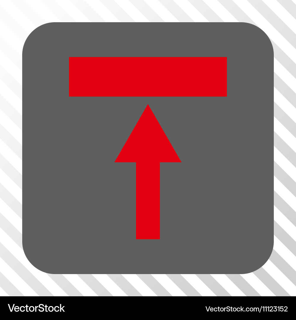 Move top rounded square button Vector Image