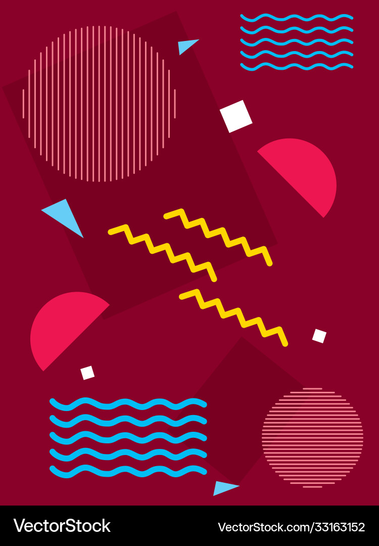 Red background with abstract and geometric shapes Red background with abstract and geometric shapes vector image