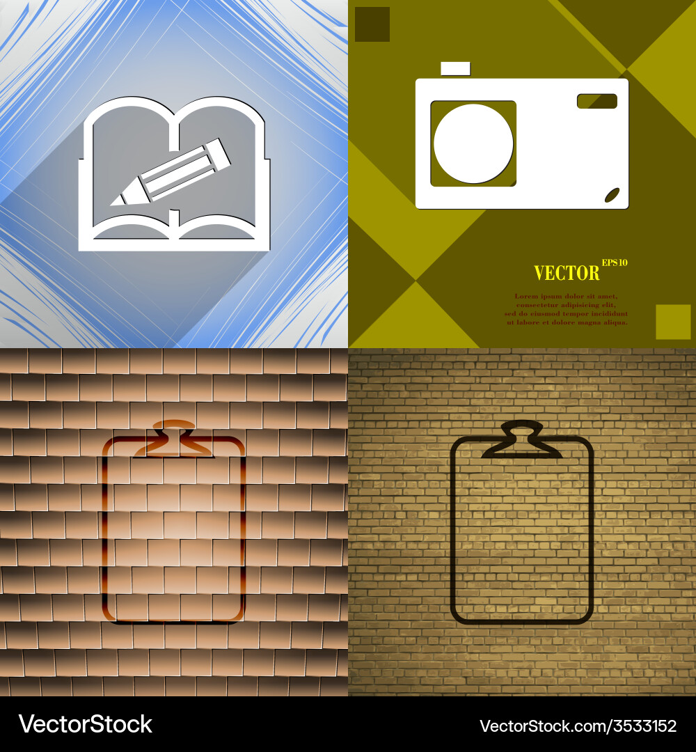 Set of abstract backgrounds with different web vector image