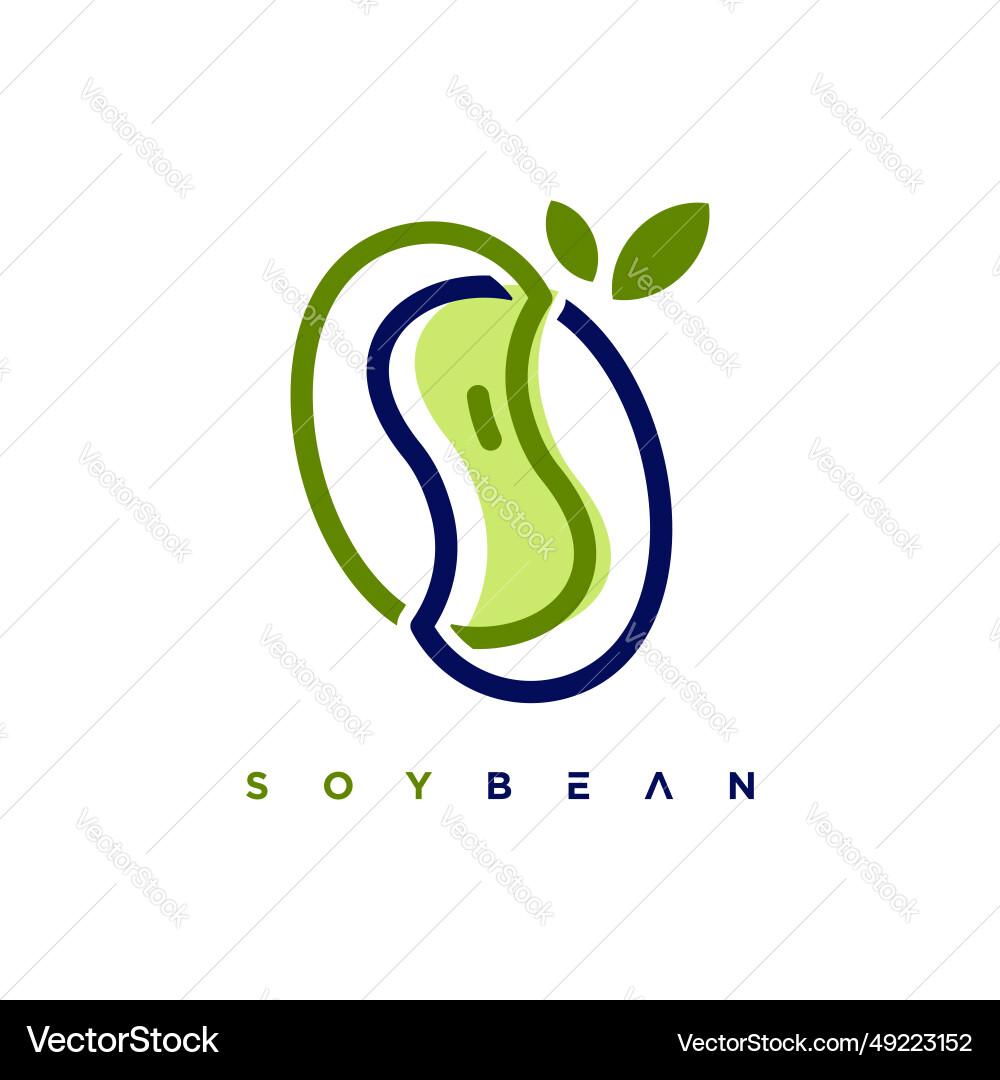 Soybean design element icon with creative simple Soybean design element icon with creative simple Vector Image