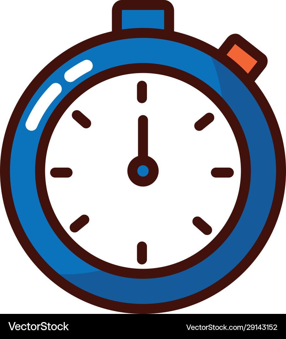 Timer chronometer device isolated icon Timer chronometer device isolated icon vector image