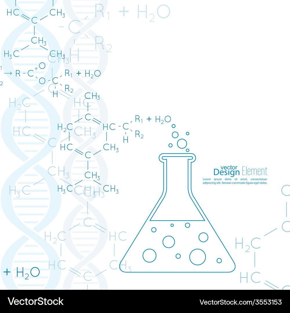 Abstract background with dna molecule structure vector image