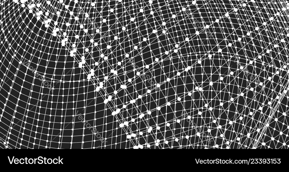 Abstract science technology background 3d grid Vector Image