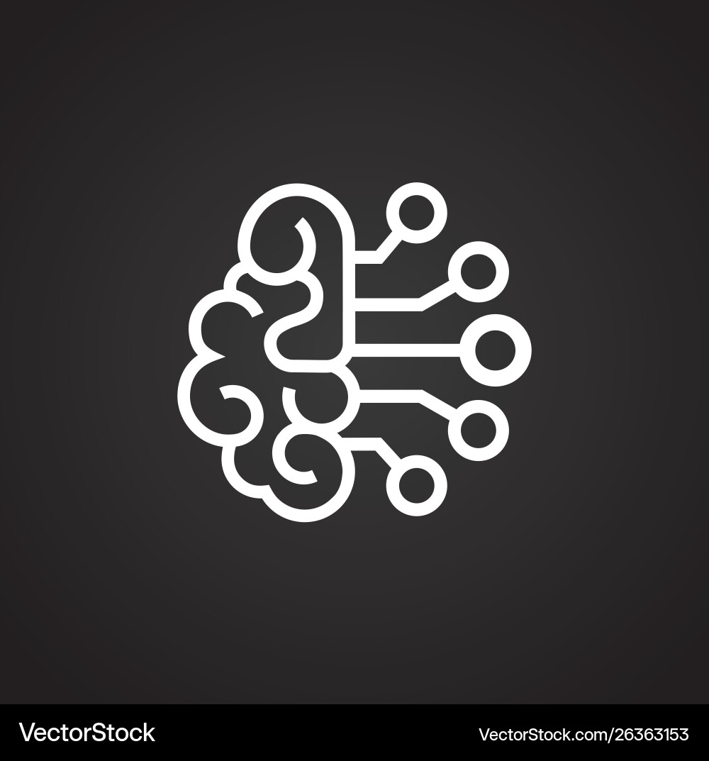 Ai icon on background for graphic and web design vector image
