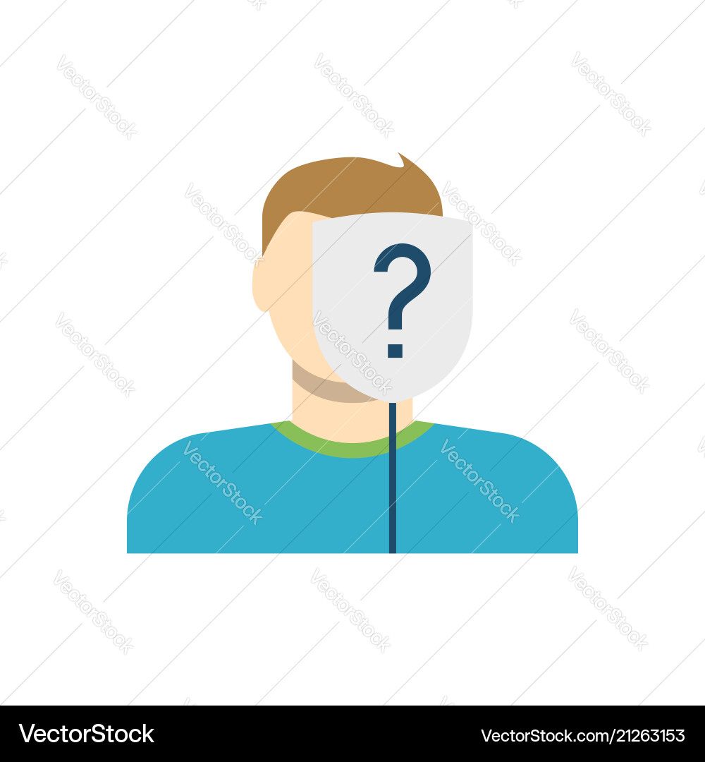 Anonymous Man with Mask vector image