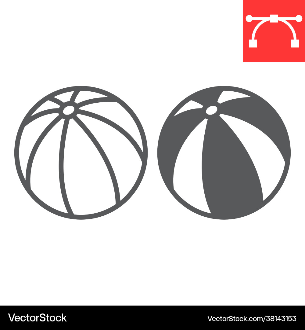 Colorful Beach Ball Icon Vector Image