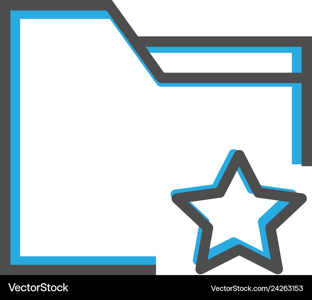 Folder icon design interaction line Folder icon design interaction line vector image