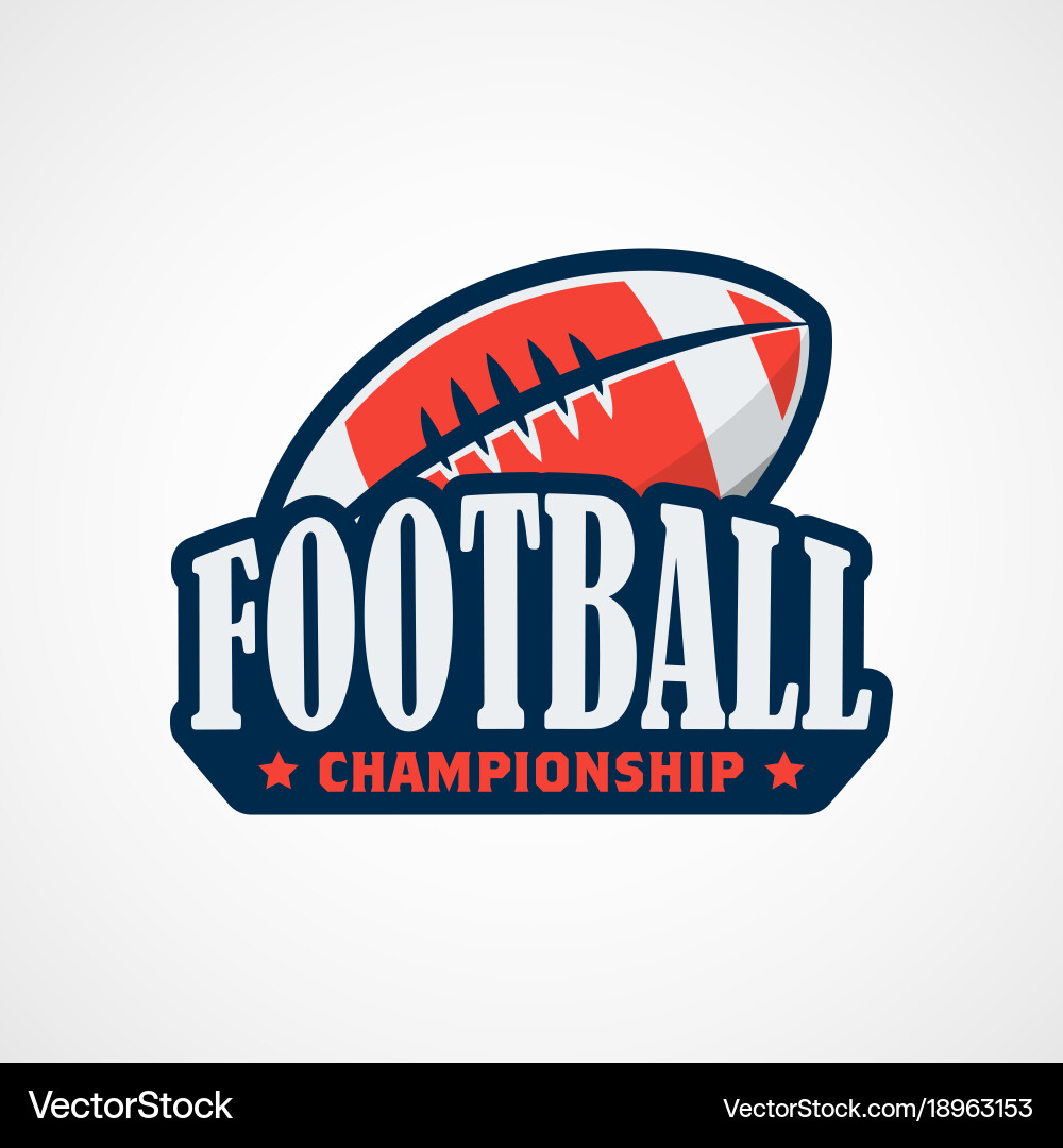 Football Logo Template vector image