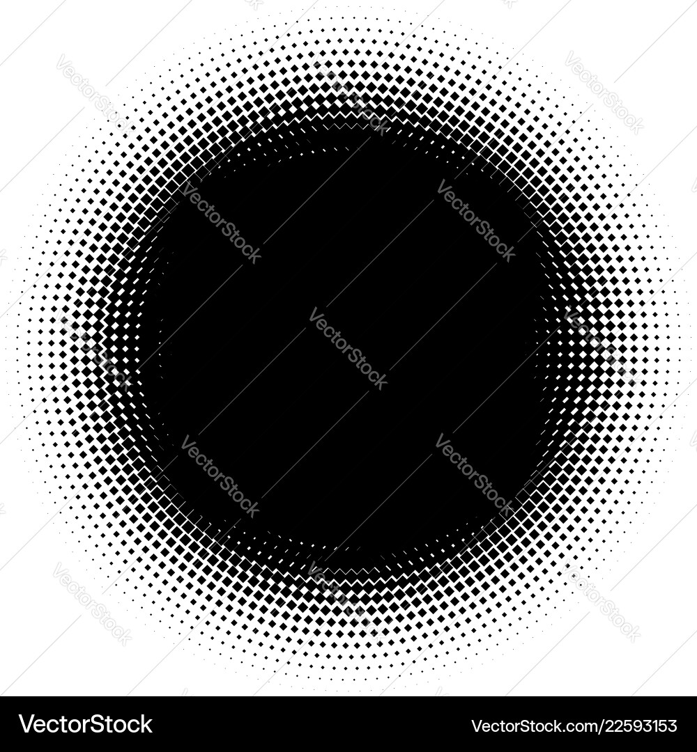 Halftone element with square or triangle instead Halftone element with square or triangle instead vector image