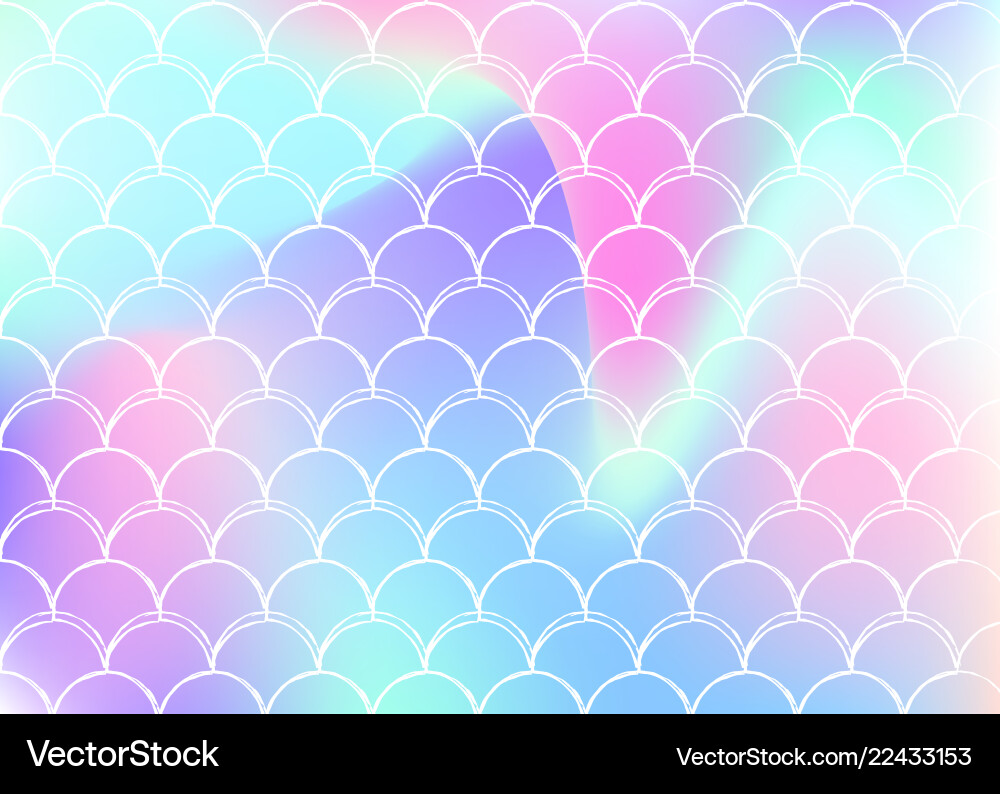 Holographic mermaid background with gradient Holographic mermaid background with gradient vector image