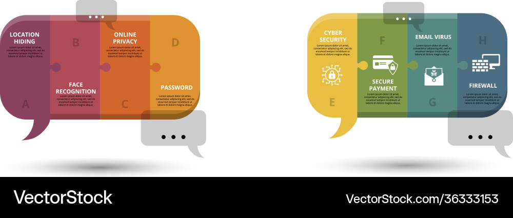 Infographic sensor template icons in different Infographic sensor template icons in different vector image