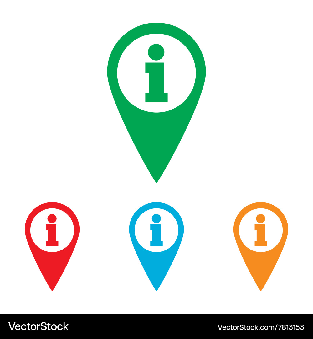 Map pointer with information icon Vector Image