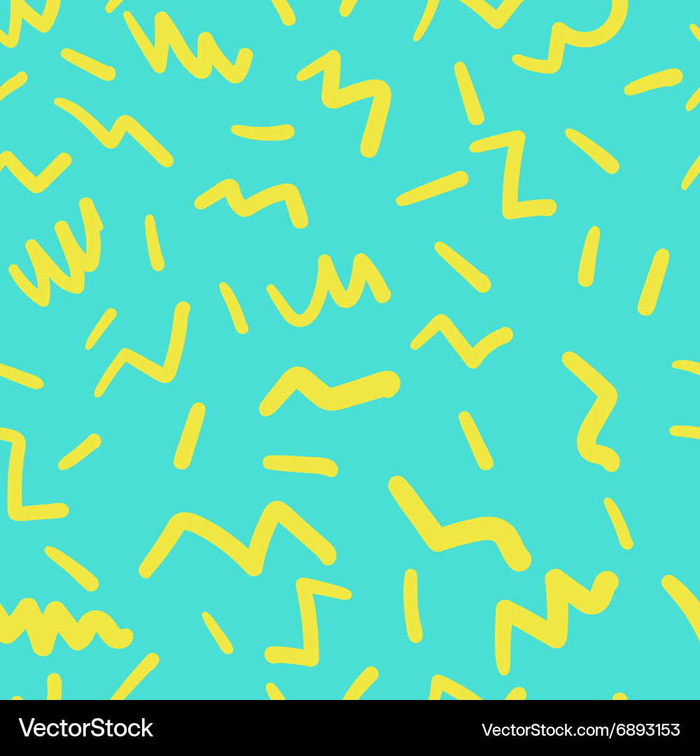 Memphis Style Pattern Vector Image