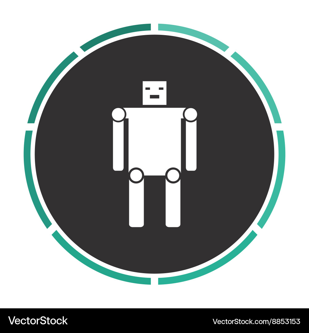 Robot computer symbol Robot computer symbol vector image