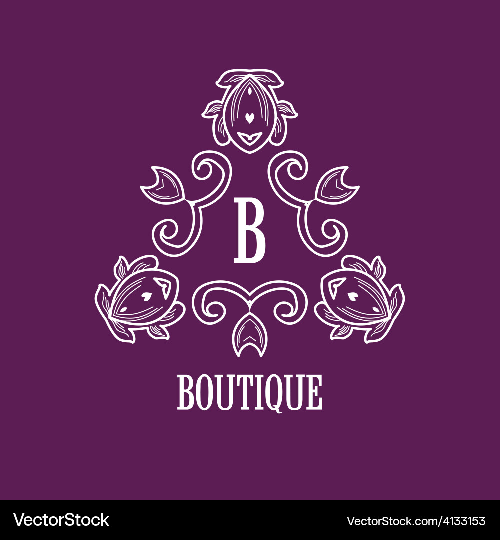 Simple and elegant monogram design template Vector Image
