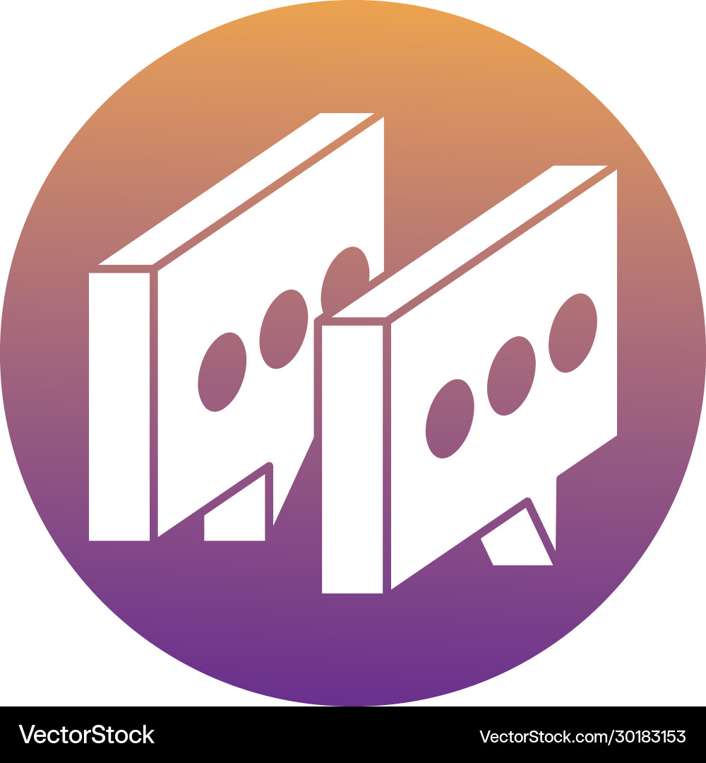 Speech bubbles message block icon vector image