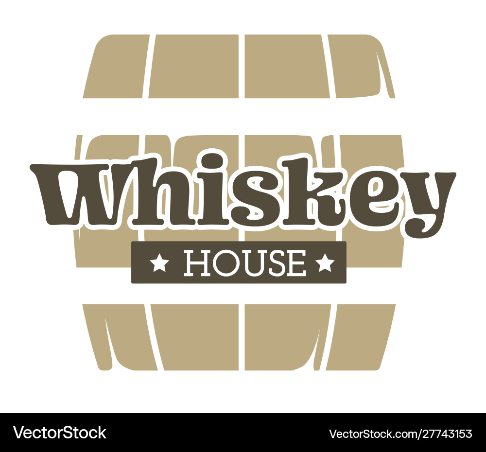 Whiskey Haus isolierte Ikone Holzfass Alkohol Whiskey Haus isolierte Ikone Holzfass Alkohol vektorbild