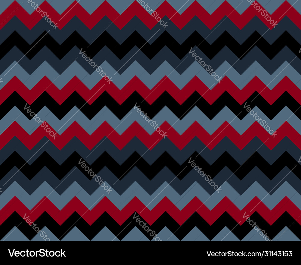Zigzag pattern seamless zig zag background color vector image