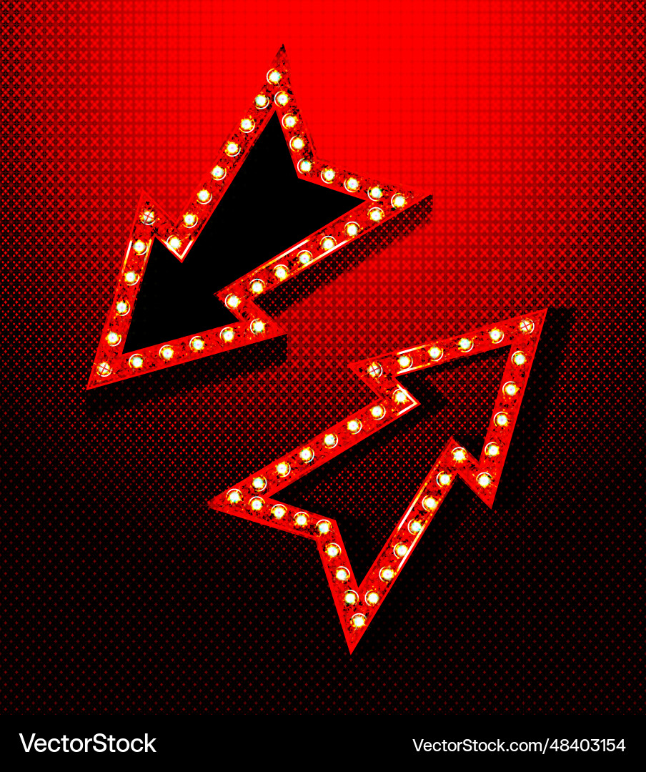 A set of golden pointer arrows A set of golden pointer arrows vector image