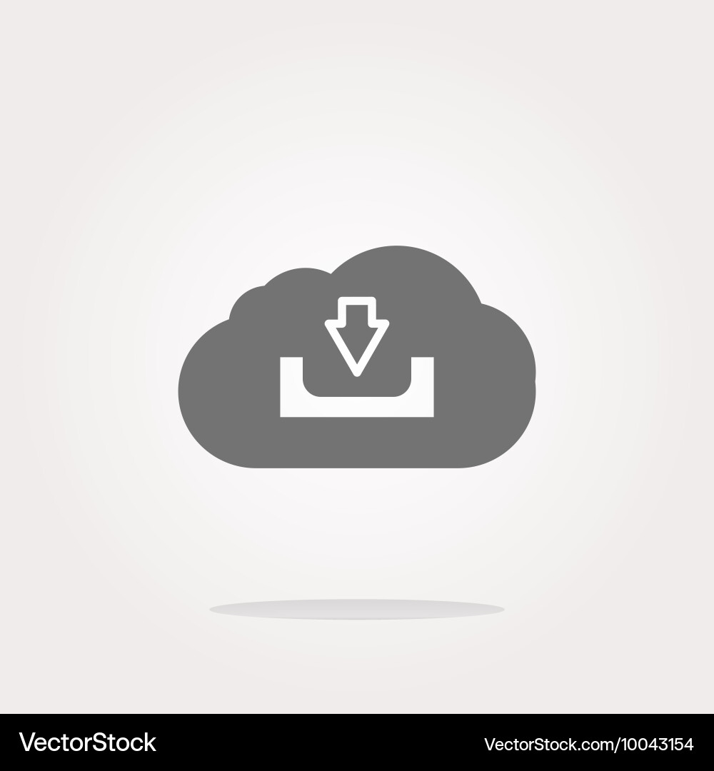 Abstract cloud icon upload download button load vector image
