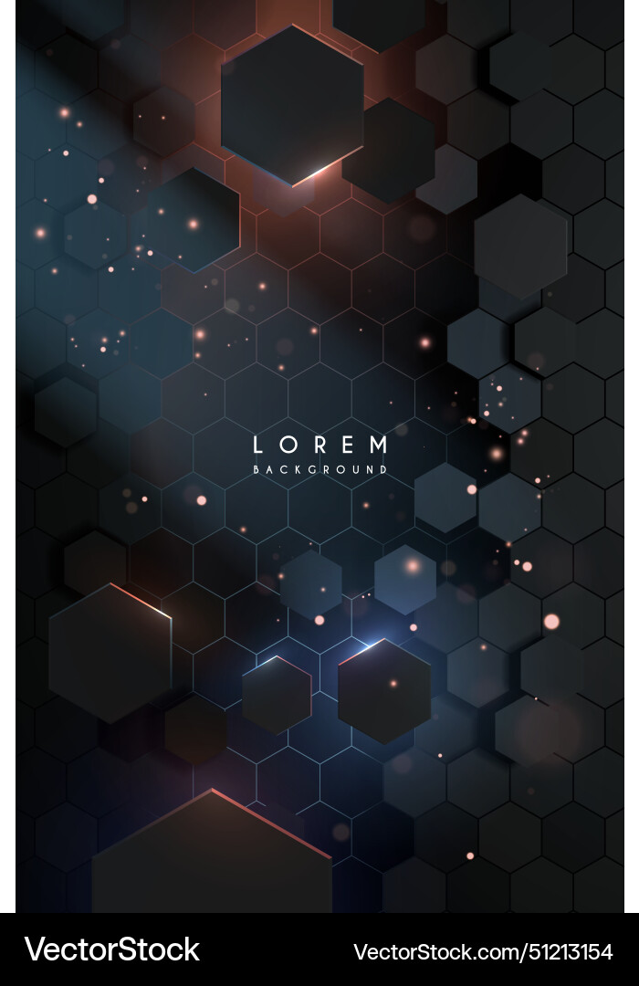 Abstract dark hexagons background Abstract dark hexagons background vector image
