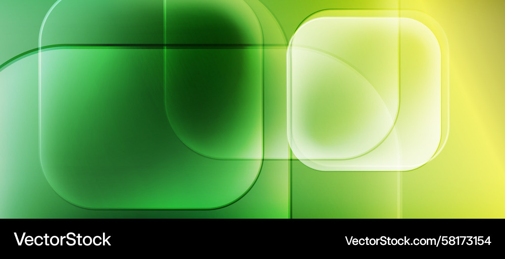 Abstract Rounded Green Gradient Vector Image