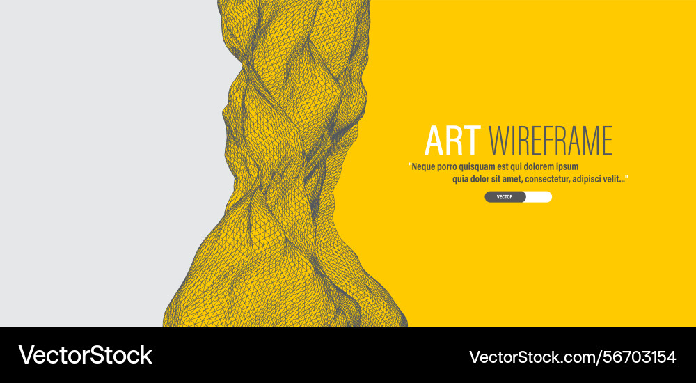 Abstract wave is made in a frame style template vector image