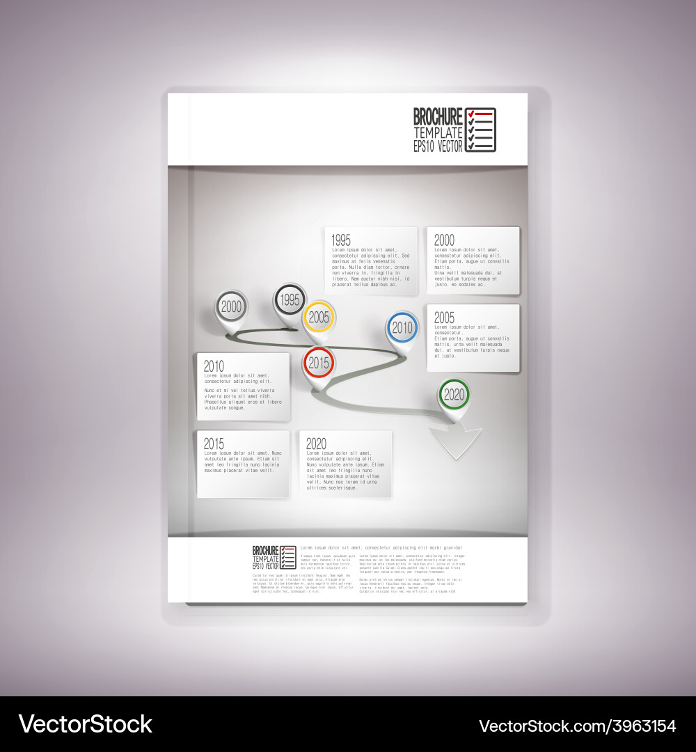 Arrow with pointer marks brochure flyer vector image