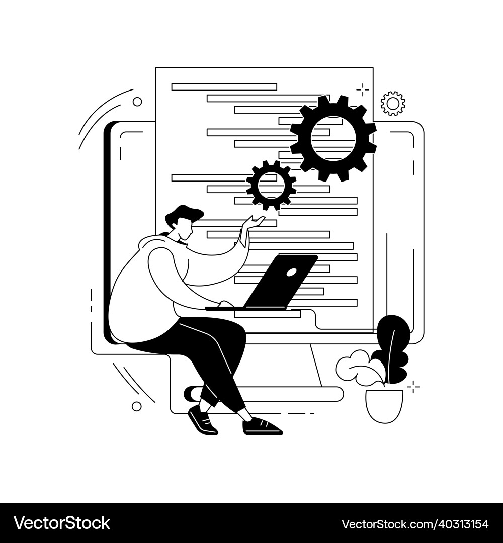 Back end development abstract concept Back end development abstract concept vector image