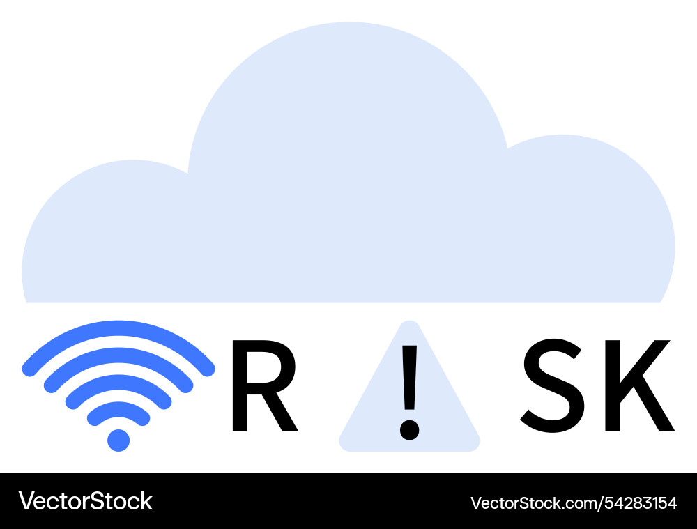 Cloud computing risk representation with wireless Cloud computing risk representation with wireless vector image
