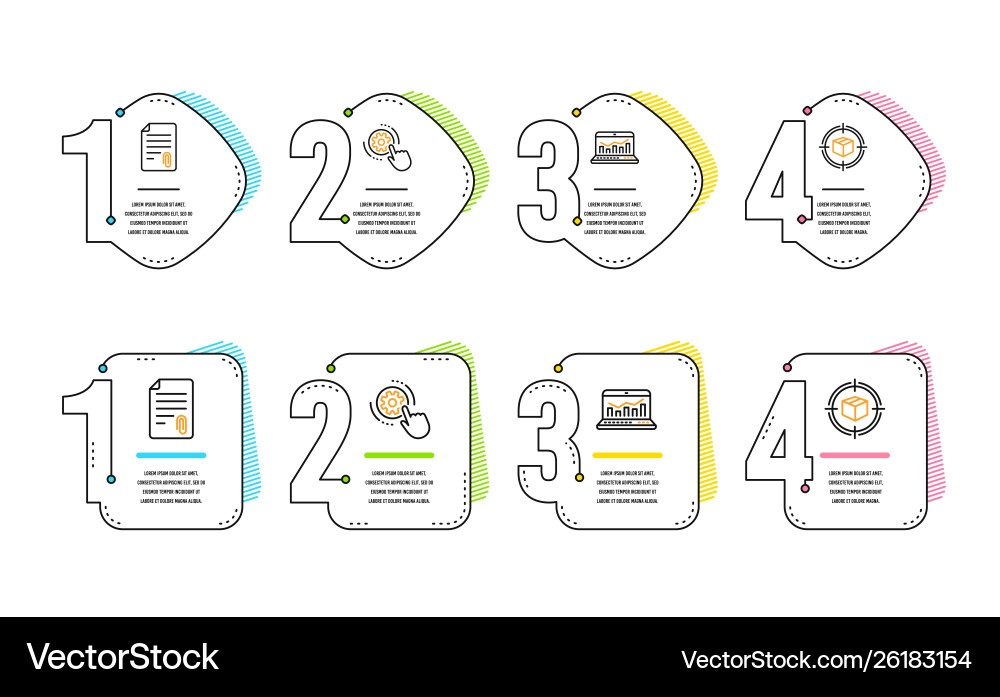 Cogwheel settings attachment and web analytics Cogwheel settings attachment and web analytics vector image