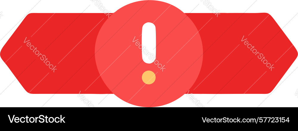 Critical error exclamation warning bar design Vector Image