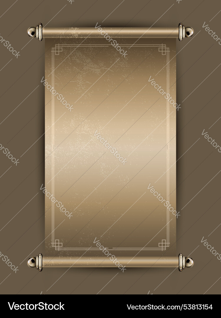 Decorative chinese style scroll design isolated Vector Image