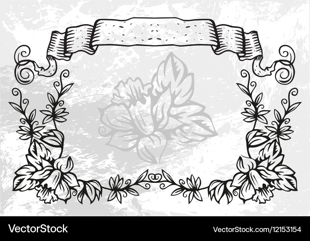 Decorative frame with pattern vector image