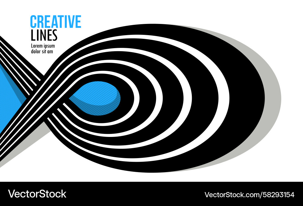 Dynamic 3D Lines Abstract Background Vector Image