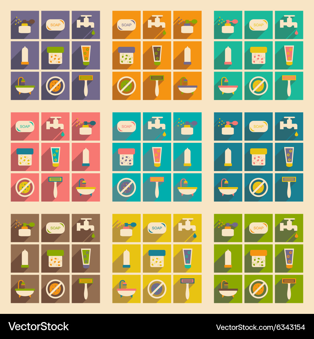 Flat with shadow concept and mobile application Vector Image