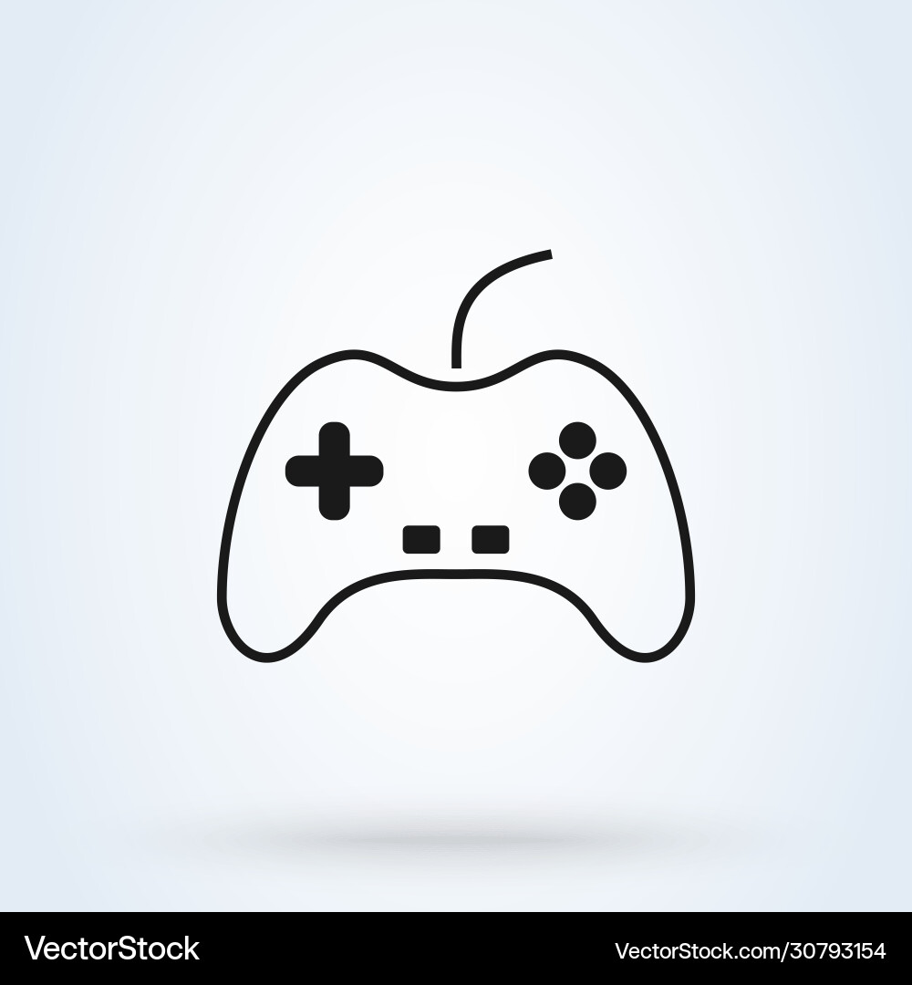 Game controller line icon video console Game controller line icon video console vector image