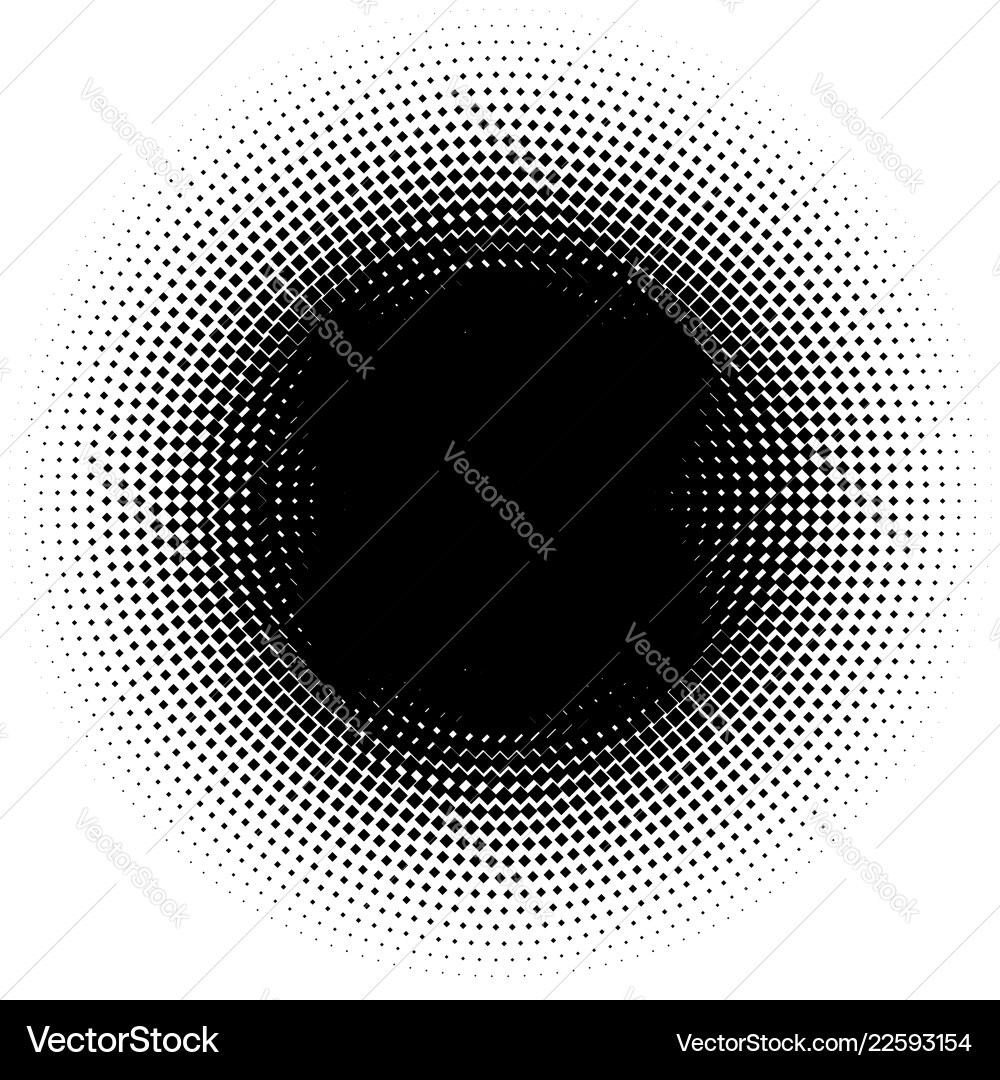 Halftone element with square or triangle instead vector image