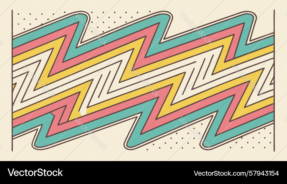 Retro Zigzag Stripes Pattern Vector Image