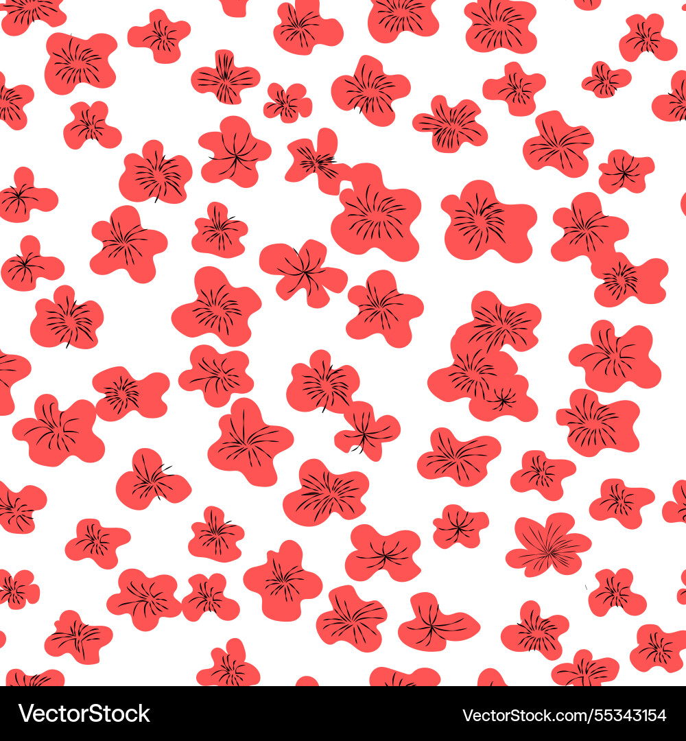 Seamless abstract pattern with red flowers Seamless abstract pattern with red flowers Vector Image
