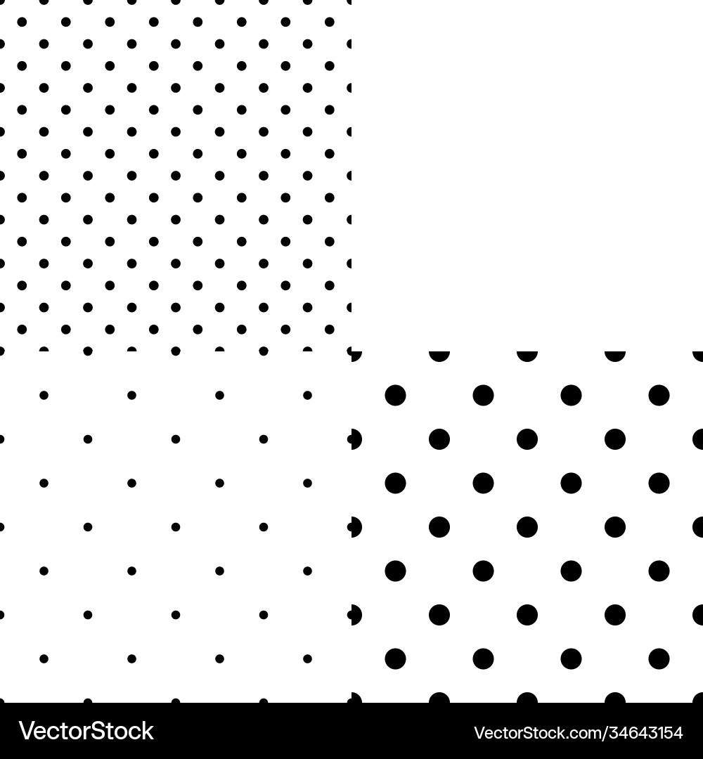 Set seamless dot patterns dotted background Set seamless dot patterns dotted background vector image