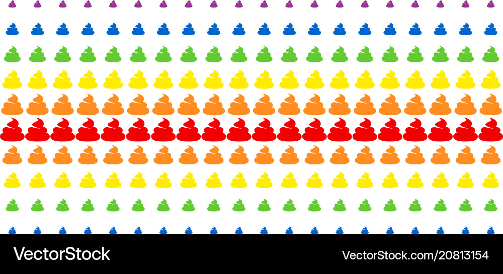 Shit shape halftone spectral pattern Shit shape halftone spectral pattern vector image