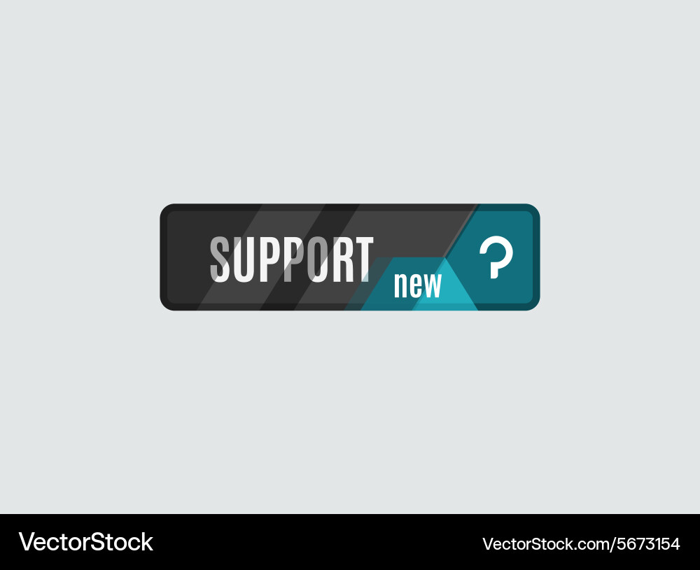 Support button futuristic hi-tech ui design Vector Image