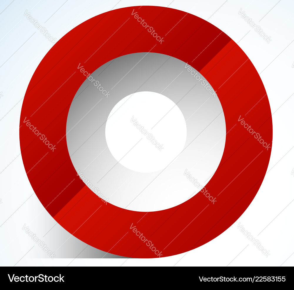3d abstract circle icon with transparent shadow 3d abstract circle icon with transparent shadow Vector Image
