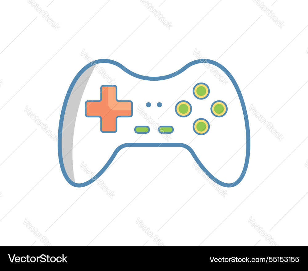 A playful simplified of video game controller A playful simplified of video game controller vector image