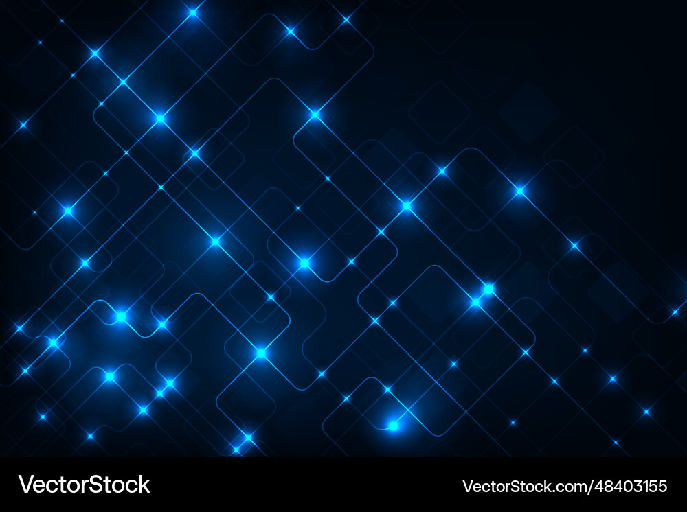 Abstract line technology with square shape Abstract line technology with square shape vector image
