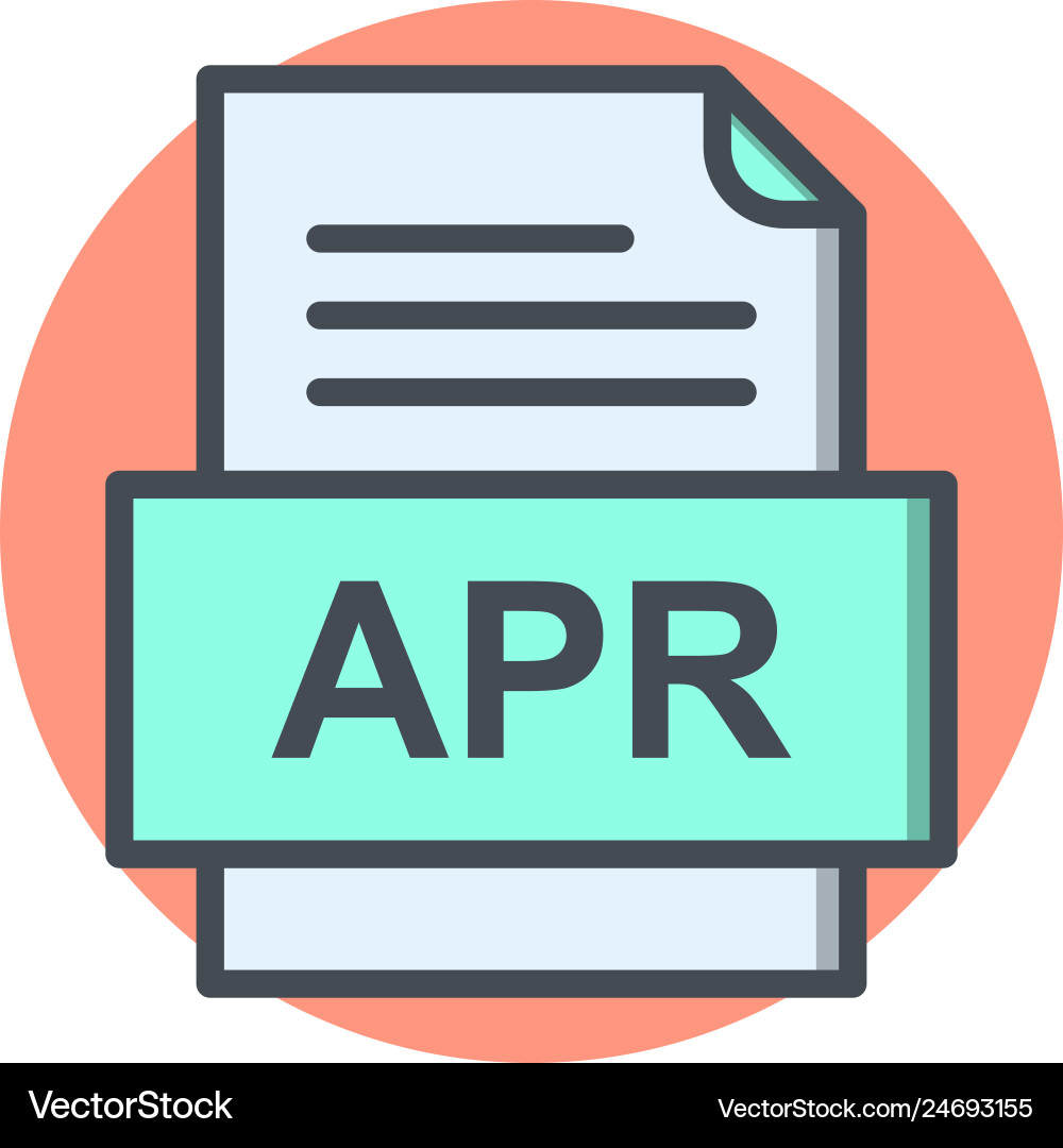 Apr file document icon Vector Image