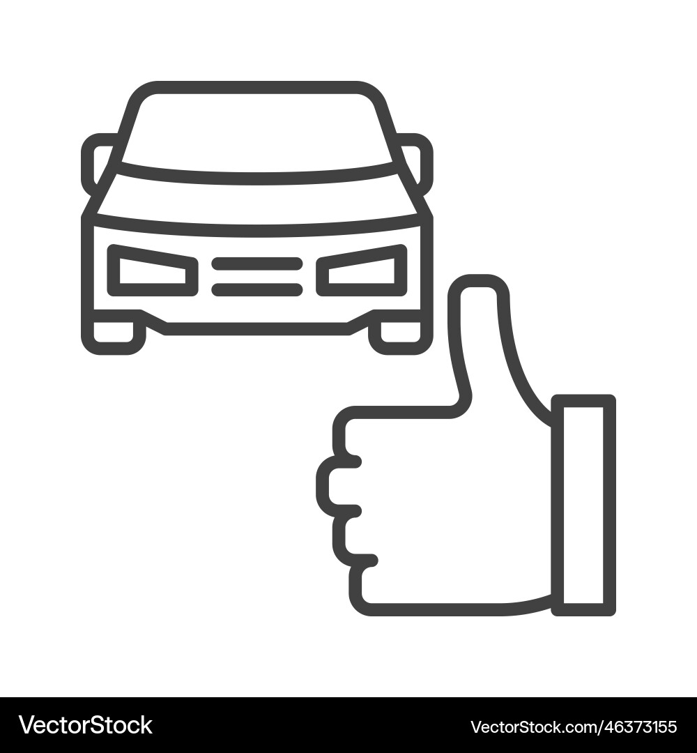 Auto Sharing genehmigt Symbol Vektorbild