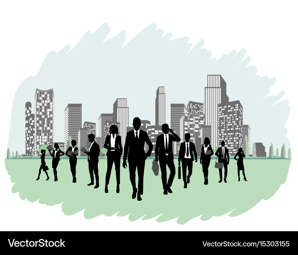 Business Team Silhouette Vector Image
